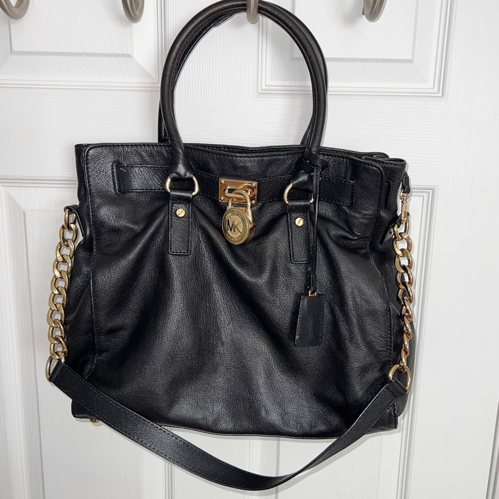 Michael Kors | Hamilton Large North South Purse Black Leather